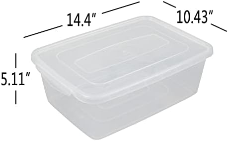Моркте 4-Пакет 14 Л Пластична Кутија За Складирање, Чиста Корпа За Складирање