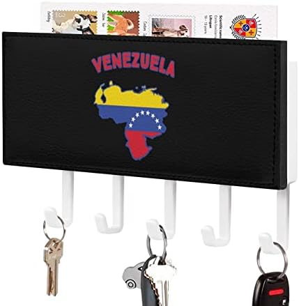 Клуч за мапа на знамето во Венецуела и држач за пошта за wallидни декоративни модерни wallидови монтирани клучеви со куки за влезната влезна