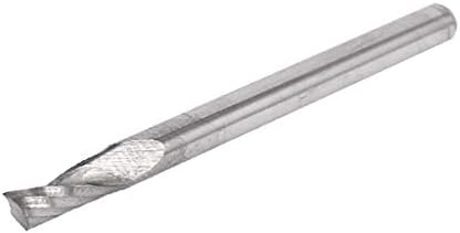 X-Ree 1/8 Дупчка дупка 3.175mm x 8mm карбид единечен флејта спирален крај мелница CNC рутер бит (1/8 '' Vástago 3,175 mm x 8 mm flauta