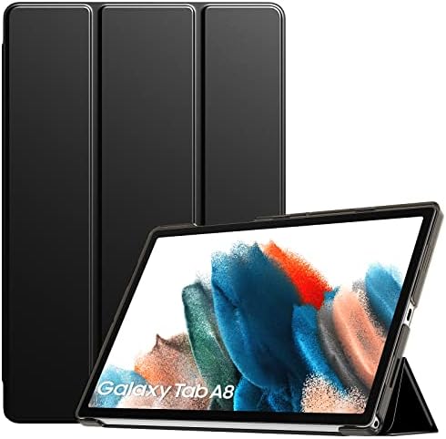 Тенок случај Timovo за Galaxy Tab A8 10.5 Case 2022 SM-X200/ SM-X205, тенок проucирен замрзнат тврд грб заштитен случај за таблети Samsung