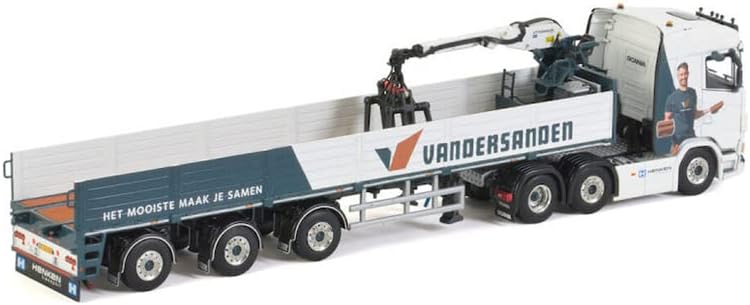 WSI за Normal CS20N 6x2 Twinsteer Trick Trailer - 3 оски Вандерсанден 1:50 Diecast Truck Pre -Builed Model