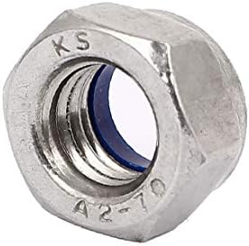 X-Gree M12 x 1,75mm 304 не'рѓосувачки челик најлок најлонски вметнете хексадецимален орев за заклучување 10 парчиња (M12 x 1,75mm 304