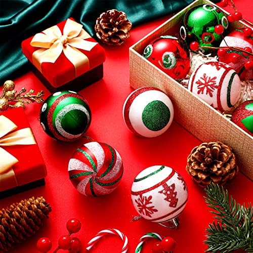 30 парчиња Божиќни украси за божици црвено зелена виси Божиќни украси за божиќни украси