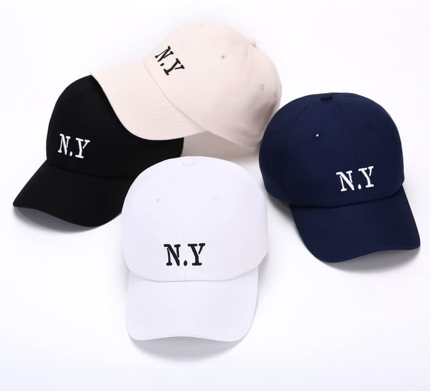 Бејзбол капа Гроздобер измиен потресен стил Newујорк Памук тато капа што може да се прилагоди за мажи и жени