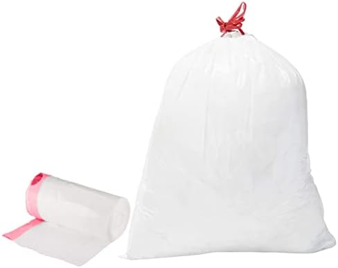 Максимални високи кујнски торбички за ѓубре, 13 галон торби за отпад од starвездени ролни за залепување 13 гал. Кујнски торби бело - 50 кеси