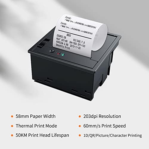 Xixian Вграден термички печатач, вграден печатач за термички прием 58мм мини-етикета модул за печатење со USB+TTL сериски порт-команди