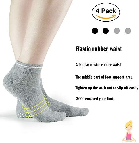 Елутонг Лепливи Држачи Не Лизгачки Чорапи 2 или 4 Спакувани Подови Лизгачки Чорапи За/Мажи/Жени