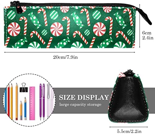 Laiyuhua Преносна стилска торба со молив, пун кожен пенкало, компактен патент торбички, козметички торбички канцелариски додатоци за додаток