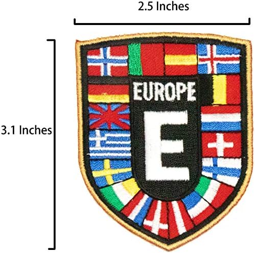 А-ЕДНА Европска унија Шилд Патче + ЕУ извезена лепенка + Апликација на Португалија знаме, издржлив амблем, стап на лепенка за облека,