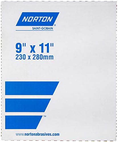 Norton 66261131627 9x11 A2750p No-Fil Stearate Aluminum oxide Отворен палто хартија за пескарење, 280 решетки, 100 пакувања