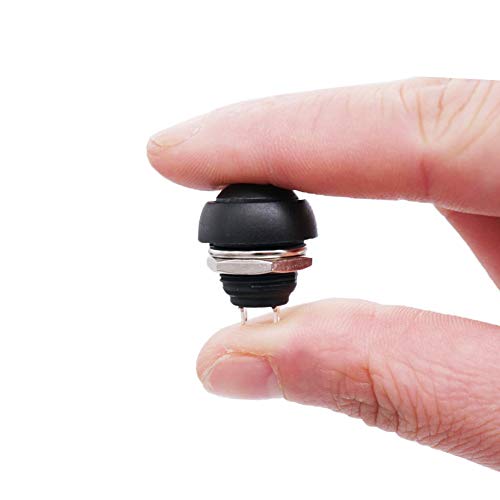 Twidec/10pcs 12 mm Моментно копче за копче за притискање 1/2 Дупка за монтирање на мини-рунда водоотпорна 5 боја со претходно расолни