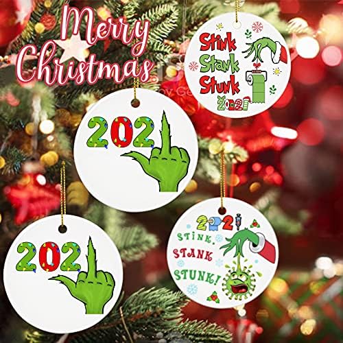 Орнамент Kexle 2022, 2022 Божиќ украс Карантински подароци за Божиќ Божиќни украси за Божиќни украси - Смешен декор за домови