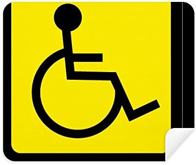 Симбол за предупредување Жолто Црно Инвалидно Лице Квадратно Чистење Крпа За Чистење На Екранот 2 парчиња Велур Ткаенина