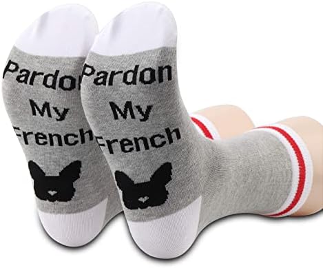 Pxtidy 2 пара француски булдог подароци француски булдог чорапи помилување на мојата француска екипа чорапи смешно француски подарок француски