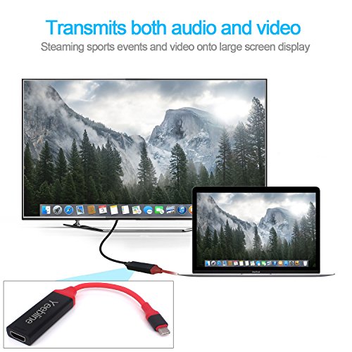 Adebline Type C до HDMI адаптер, 4K HDTV огледало кабел USB 3.1 до HDMI Digital AV Converter за MacBook Pro, 2015 MacBook, Chromebook Pixel