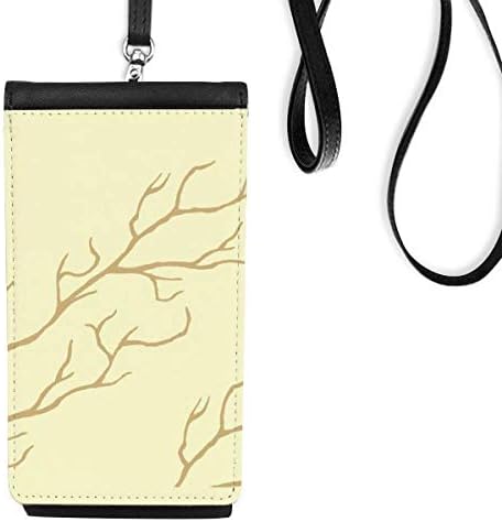 Гранка на уметноста Телефонска чанта чанта што виси мобилна торбичка црн џеб
