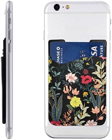 Шарен држач за цветни телефонски картички Boho PU кожна кредитна картичка ID Case торбичка 3М лепливи ракави за сите паметни телефони