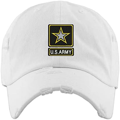 Капче за американска армија, украсена гроздобер тато капа, прилагодлива капа за везови на војници во САД
