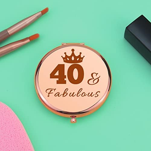 40 -ти роденденски подароци за жени 40 -годишни роденденски подароци за жени Компактен огледало за шминка за мајка сопруга тетка