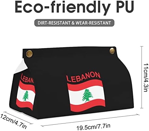 Знаме на кутија за ткиво во Либан, покривање на кутии за кожни ткива на ткиво, правоаголен организатор на хартија за хартија на лице