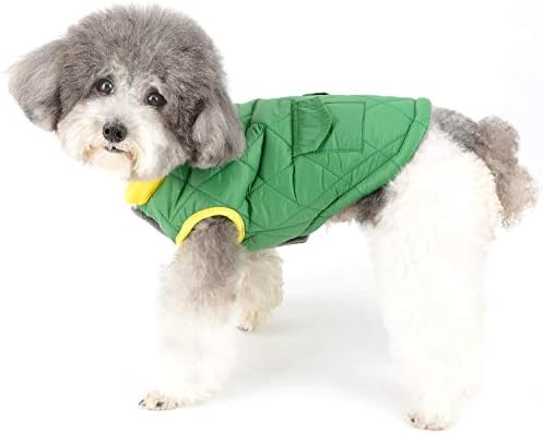 Ранфи мало куче Зимско палто Девојче момче кученце ватиран јакна миленичиња елек облека топла памучна наметка со џебна маичка за ладно