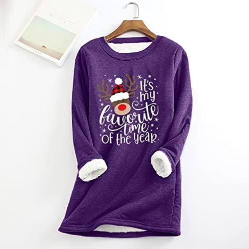 Womenените фустани џемпери графички џемпер лабава вклопена маичка облека Активно носење Божиќна улична облека трендовски пуловер