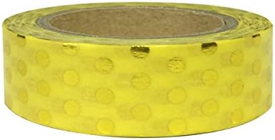 Wrapables® Шарена лента за маскирање на мијалки, златна ананас жолта