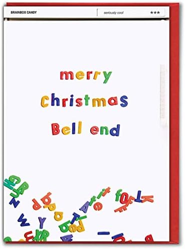Brainbox бонбони смешни груби хумористични „весели Божиќни bellвонче“ Божиќна картичка