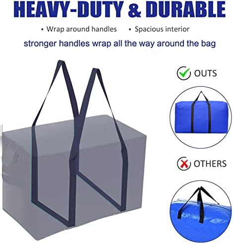 Големи Подвижни Кеси За Складирање, Дополнителен Водоотпорен Подвижен Багаж Цврсти Торби Отпорни На Преклопување Со Патенти Торба За