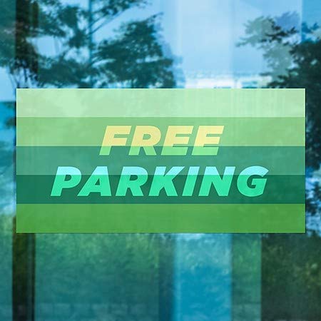 CGSignLab | Бесплатен Паркинг - Модерен Градиент Прицврстување На Прозорецот | 24 x12