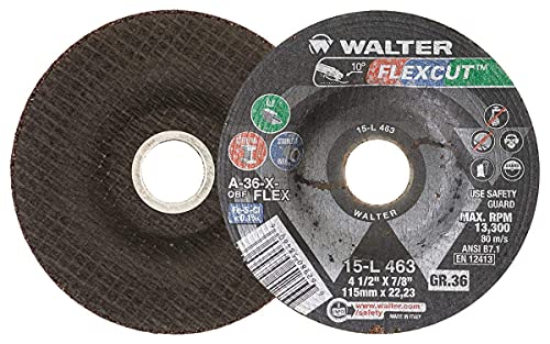 Walter15L463 FlexibleGrinding Wheel Pack од 25 4,5in Абразивно тркало w/arbor дупка
