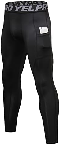 Панталони за компресија на мажите во Топти, ладни суви атлетски панталони, тренингот што работи со хеланки