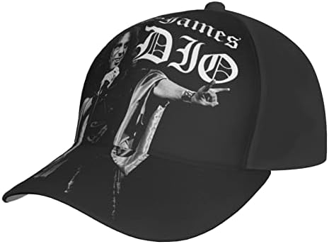 Рони Jamesејмс Дио Бејзбол капа Обичен прилагодлив спортски капа Класик Тато Хет за унисекс црна