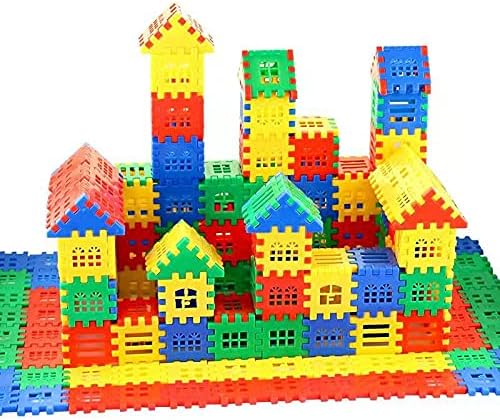 Испреплетени Градежни Блокови-70-Парче Деца за Мали Деца И Деца - Забавен И Едукативен Комплет За Градење Играчки За Развој На Вештини, Едукативни