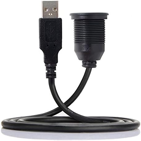 Конектори USB 2.0 порта машки до женски продолжен кабел водоотпорен пламен за монтирање двојно USB -адаптер за табла за табла за моторцикли