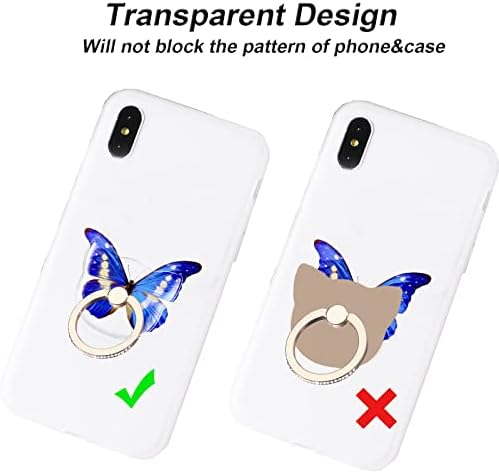 TacoMege Transparents Clear Tepher Ring Rings запчани за iPhone Samsung, симпатична прстен за прсти за мачки за случаи на таблети за паметни