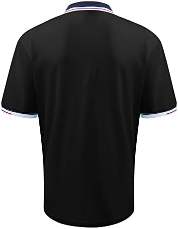 Менси кошули летни обични лапчиња за зашивање на контрастна боја маица спортски модни кошули со кратки ракави кошули