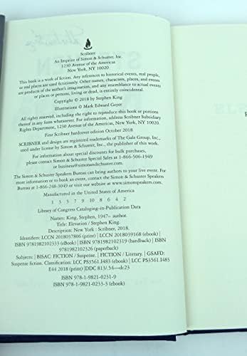 Стивен Кинг Потпиша Автограм Височина 1 Издание/1 Печати Книга Со Тврд Повез