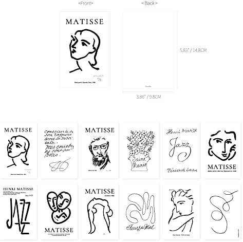 Монолик Анри Матис црташе единечна картичка - мешавина 12 пакет, се состои од 36 познати слики од Анри Матис.