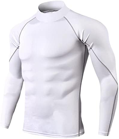 Машки тенок фит мускулен маици со долги ракави кошули за вежбање спортски спортски фитнес тимови на отворено брзо суво истегнување врвови за компресија