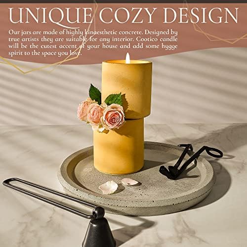 Миризливи свеќи за домашна миризлива ароматерапија свеќа за жени, природен нетоксичен подарок за свеќа од соја во бетонска тегла, 7