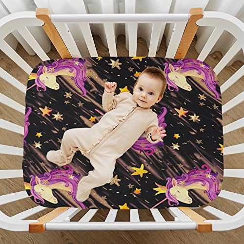 Опремени чаршафи за креветчиња, симпатичен лист за бебешки креветчиња за момчиња за момчиња, купено облечено дете за постелнина за креветчиња, 27x39 инчи H040362