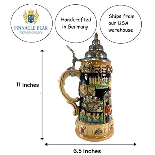 Врв На Врвот Трговска Компанија Англија Панорама Обележја ле германска Каменина Пиво Штајн .75л Произведено Во Германија