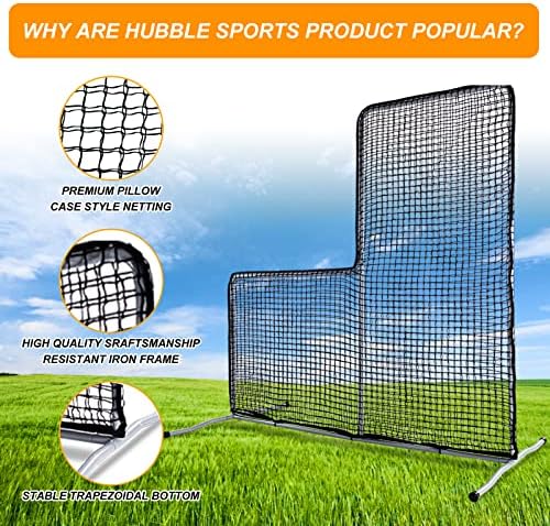 Haball Подобрете ја вашата техника за капење 7x7 заштитен бејзбол екран и мрежа - совршен за удирање и обука за мекобол