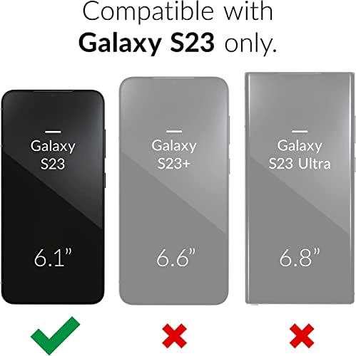 Deerlamn За Samsung Galaxy S23 Случај Со Капакот Слајд Камера+Заштитник На Екранот, [Магнетни Kickstand] [Заштита Камера] Воена Одделение Шокпроф