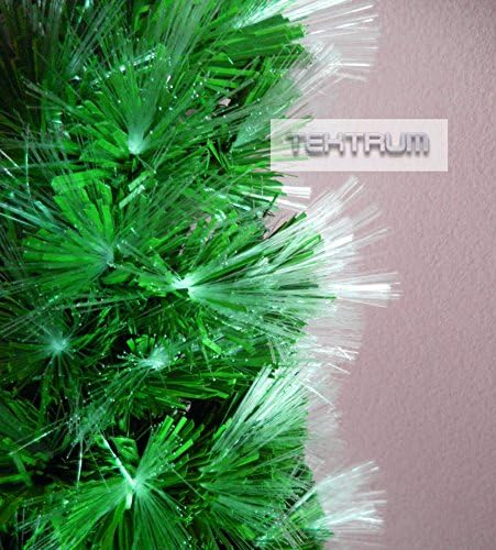 Tektrum 36inch/3ft вештачка Божиќна боја Промена на оптички влакна кружни светла Дрво со LED осветлен topвезда за Божиќ/празник/забава
