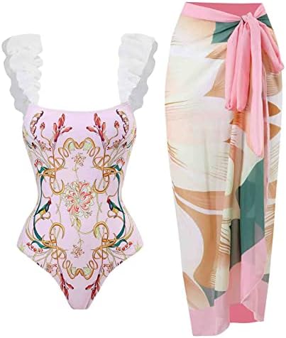 Женски 2 парчиња облека со плажа со високи гроздобер ретро ретро -костими за капење врзана страна на задната страна длабоко V за пливање