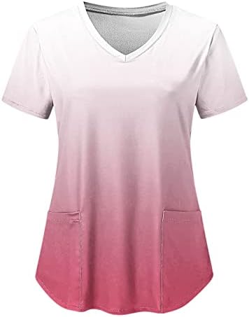 Дами на блуза есен лето за кратки ракави облека мода против вратот графички канцеларија маичка за блуза за женски 62 62