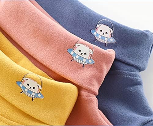 Детски девојки момчиња територија на врвови меки памучни долги ракави термички маички цврста боја топла кошула 2 парчиња 12м-9 години