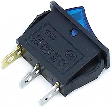 TWRQA 1PCS KCD3 прекинувач за напојување 15A/20A 125V/250V 3 Pin Rocker Switch Switch White's Clear Silicone водоотпорен Заштит